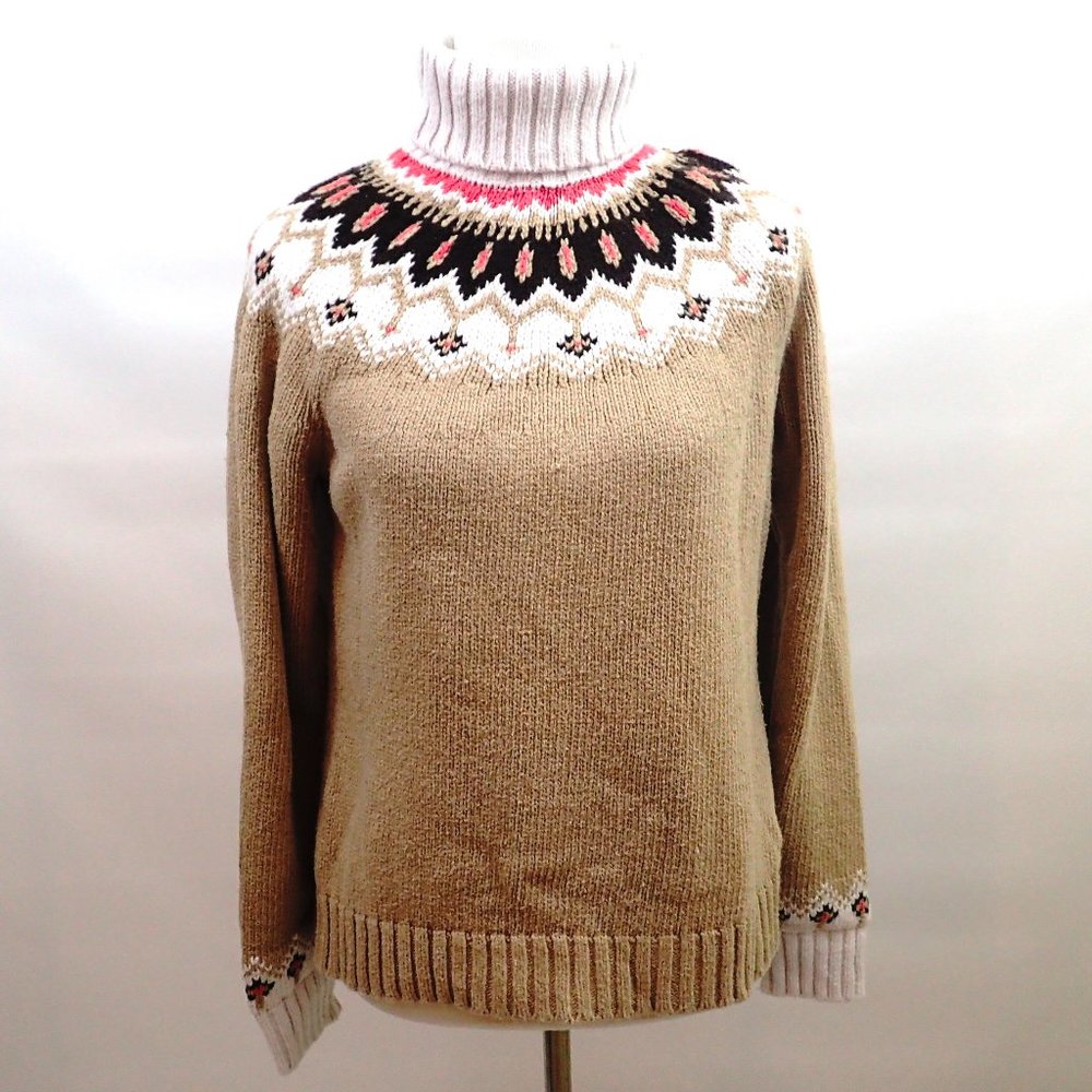 Lands' End Khaki FairIsle sweater